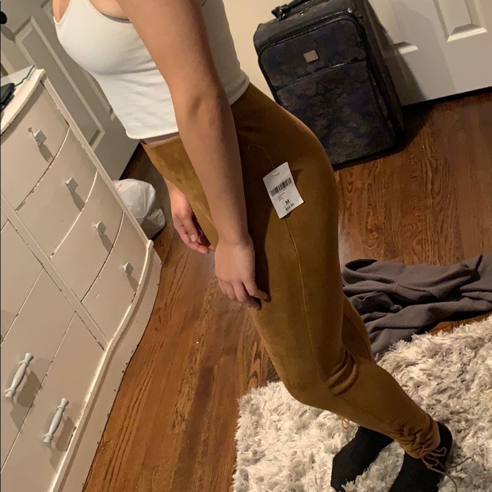 Forever 21 Suede Tie-Up Leggings